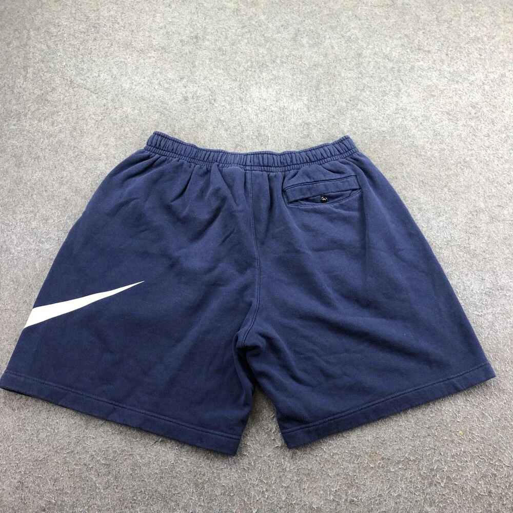 Nike Shorts Mens XL Blue Fleece Sweat 9 Inch Athletic Elastic Waist Pockets